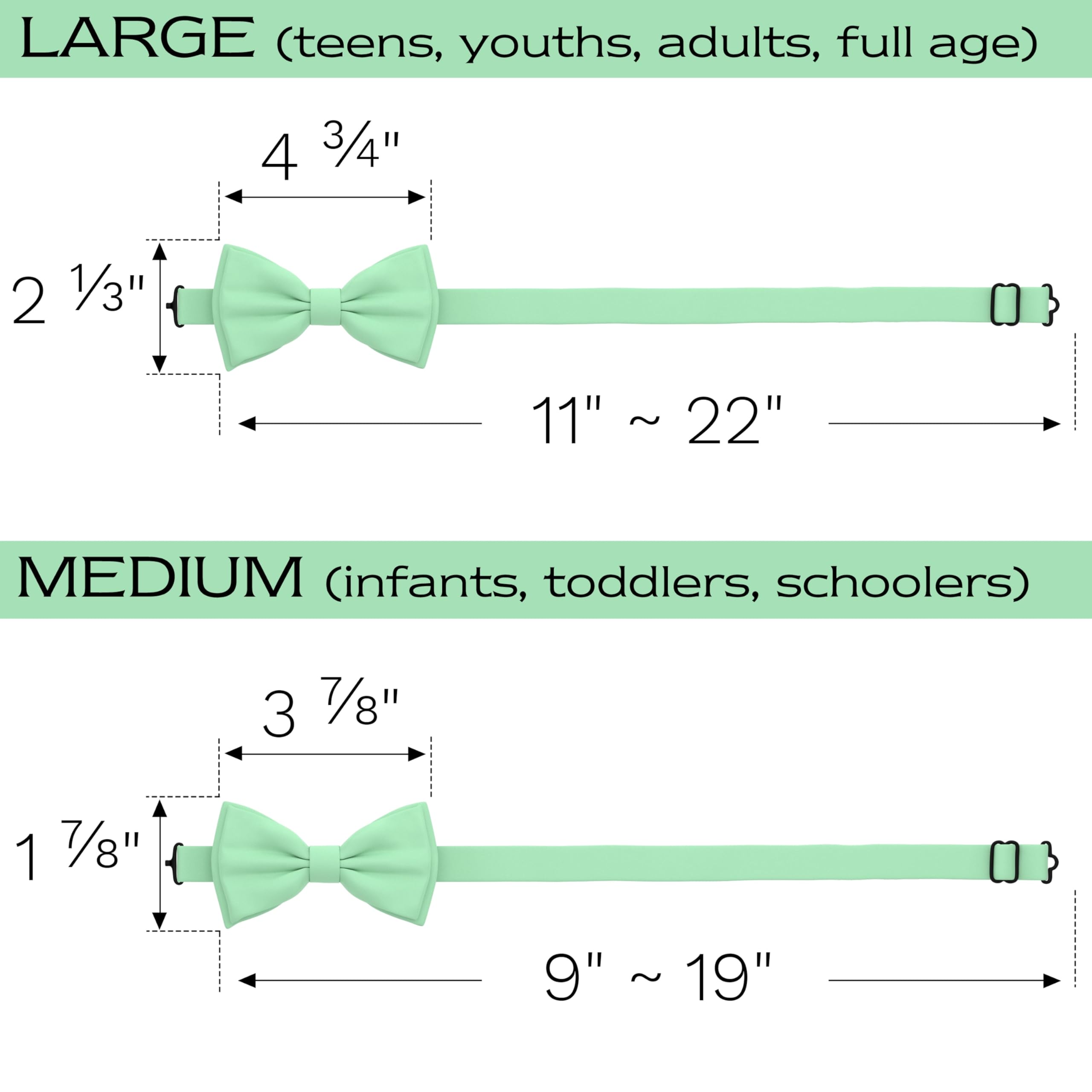 Adam Young Men's Bow Ties Pre-Tied Style Formal Satin Classic Bowtie for Tuxedo Faux Silk - Image 5