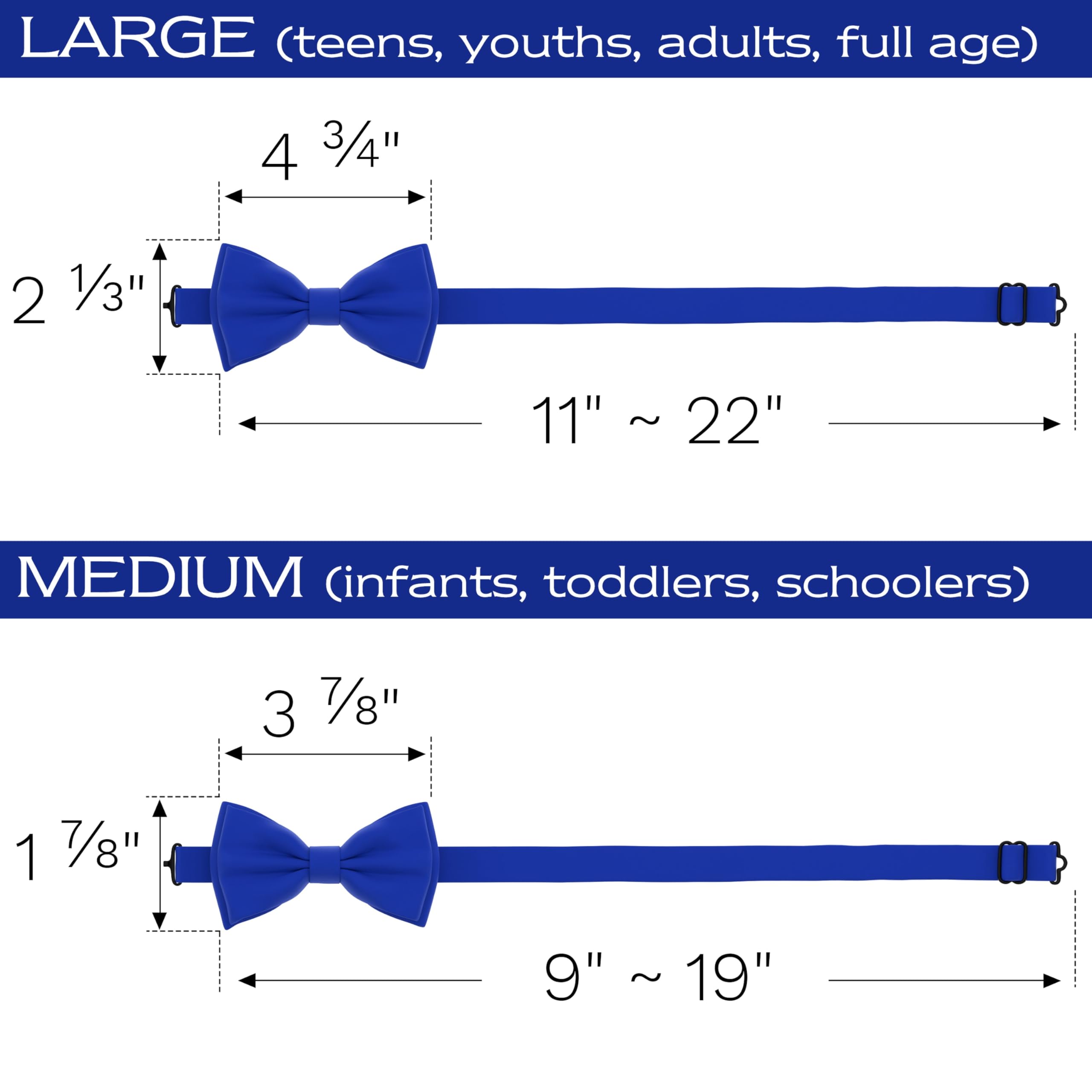 Adam Young Men's Bow Ties Pre-Tied Style Formal Satin Classic Bowtie for Tuxedo Faux Silk - Image 5