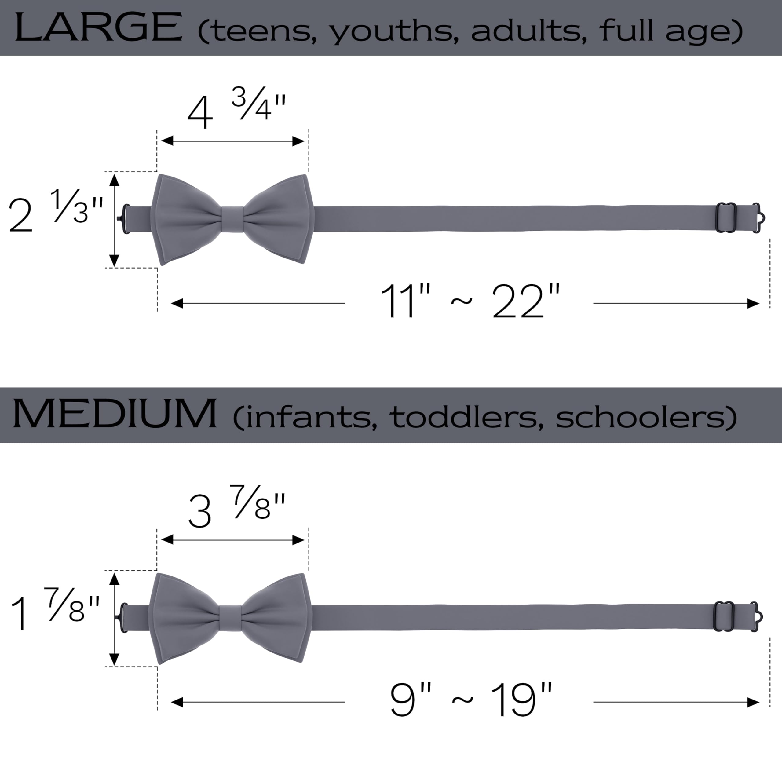 Adam Young Men's Bow Ties Pre-Tied Style Formal Satin Classic Bowtie for Tuxedo Faux Silk - Image 5