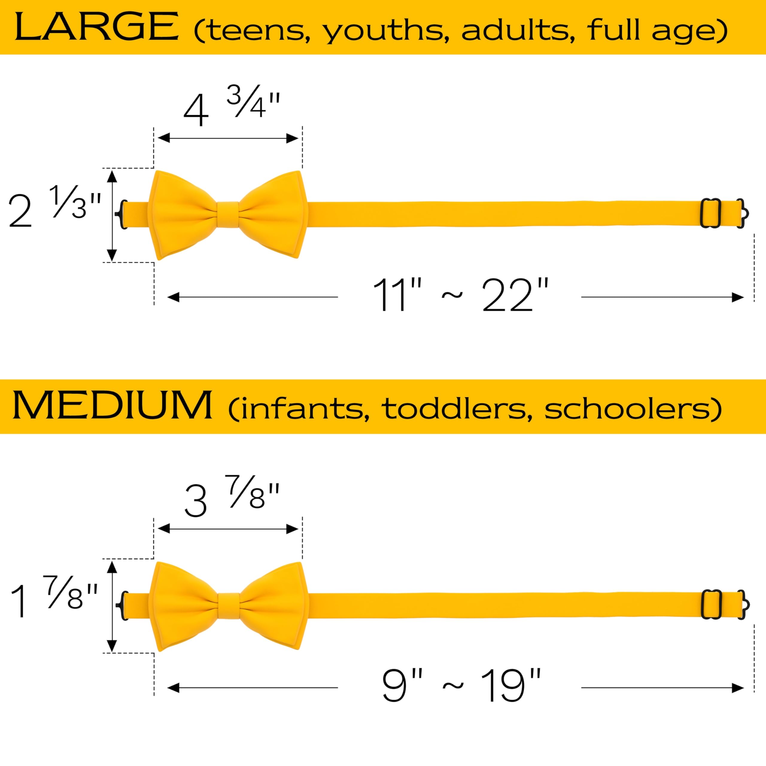 Adam Young Men's Bow Ties Pre-Tied Style Formal Satin Classic Bowtie for Tuxedo Faux Silk - Image 5