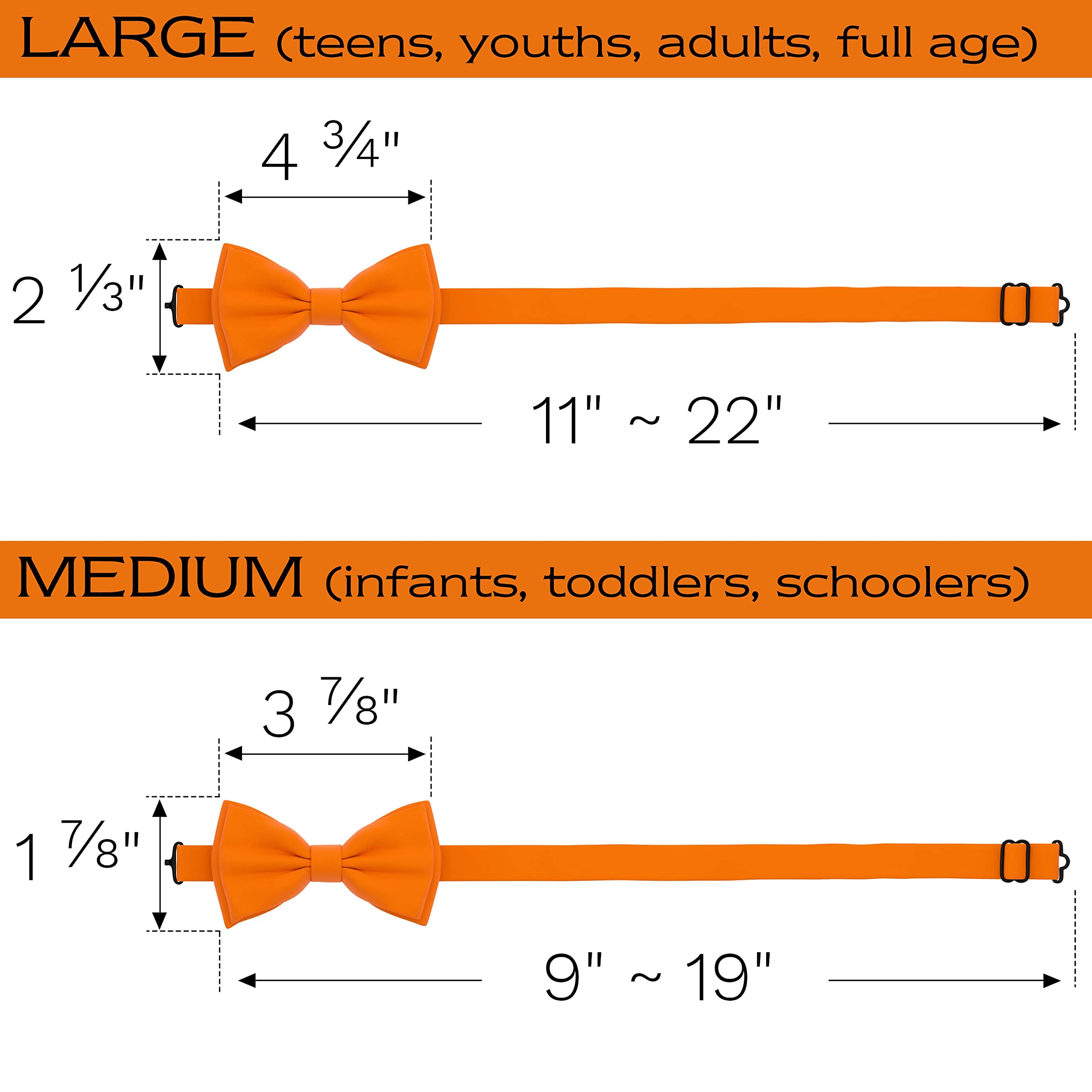 Adam Young Men's Bow Ties Pre-Tied Style Formal Satin Classic Bowtie for Tuxedo Faux Silk - Image 5