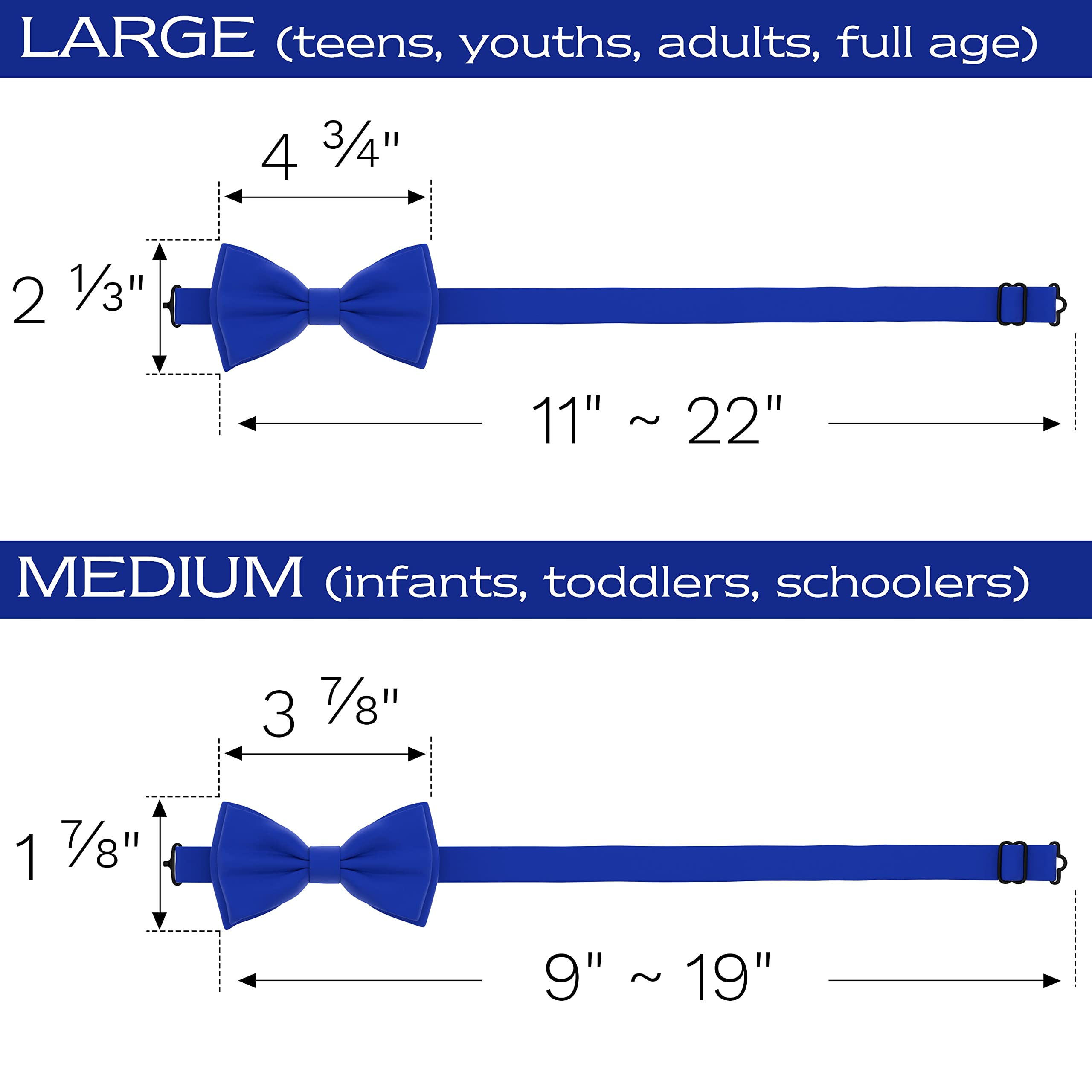 Adam Young Men's Bow Ties Pre-Tied Style Formal Satin Classic Bowtie for Tuxedo Faux Silk - Image 5