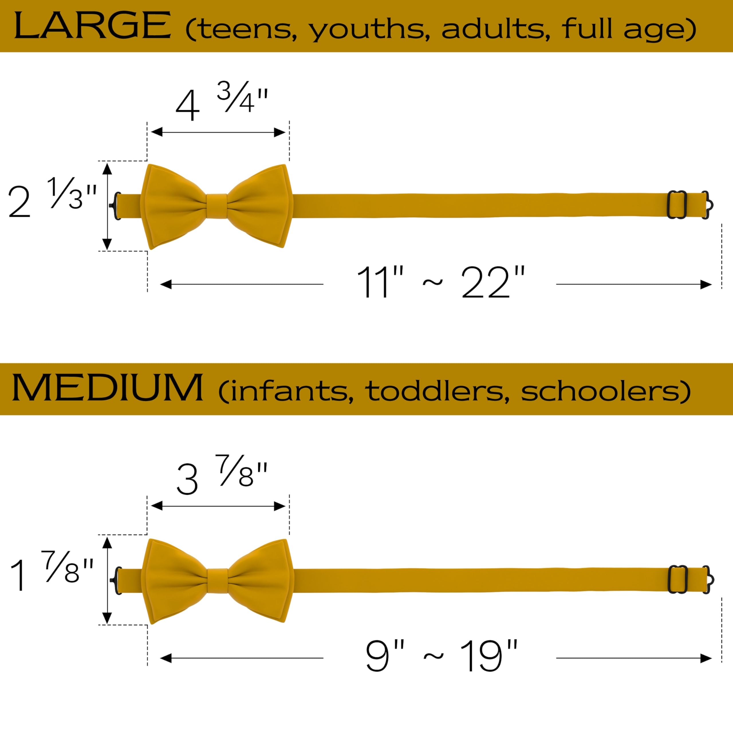 Adam Young Men's Bow Ties Pre-Tied Style Formal Satin Classic Bowtie for Tuxedo Faux Silk - Image 5