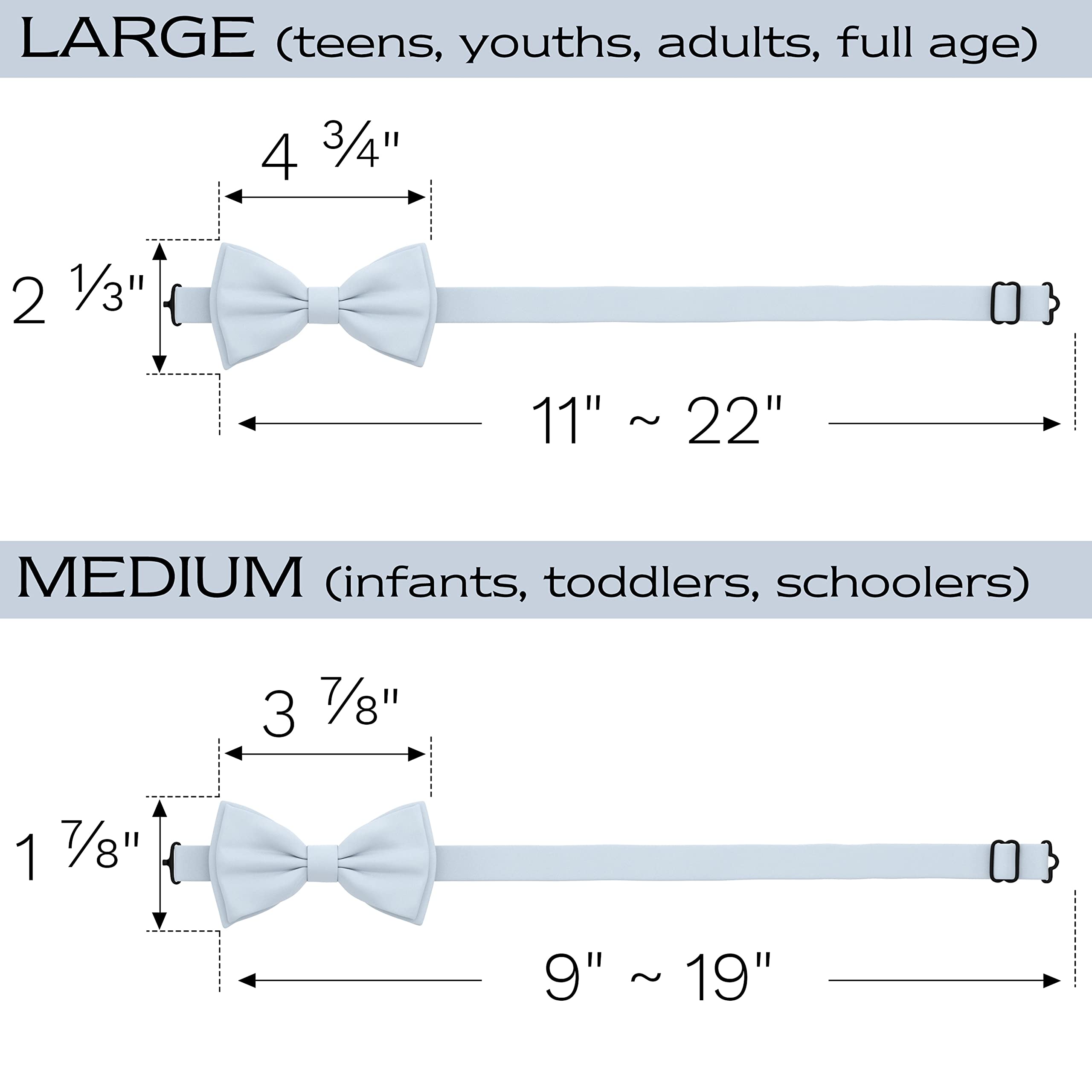 Adam Young Men's Bow Ties Pre-Tied Style Formal Satin Classic Bowtie for Tuxedo Faux Silk - Image 5