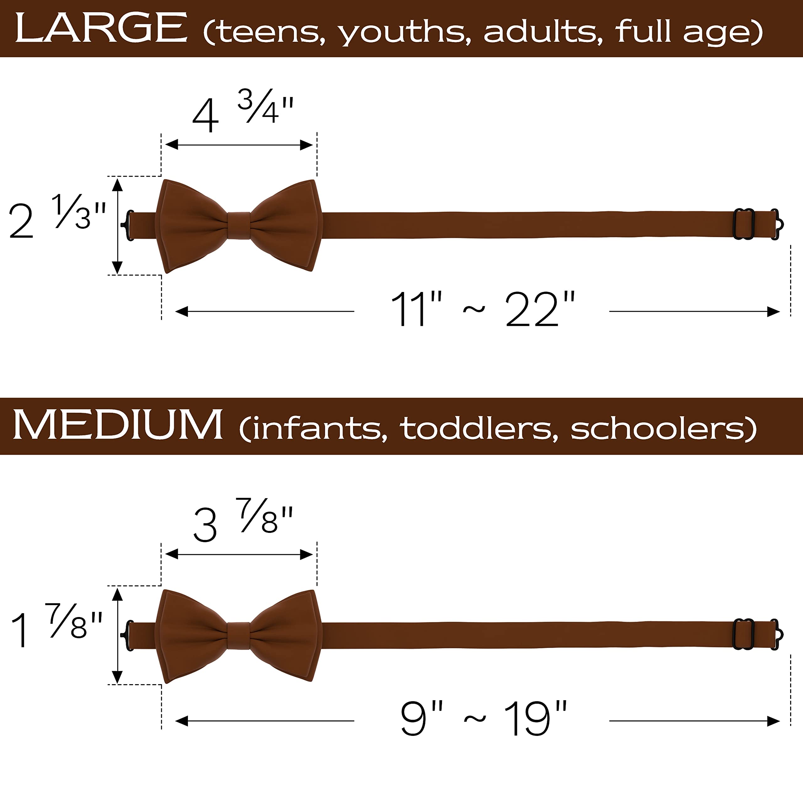 Adam Young Men's Bow Ties Pre-Tied Style Formal Satin Classic Bowtie for Tuxedo Faux Silk - Image 5