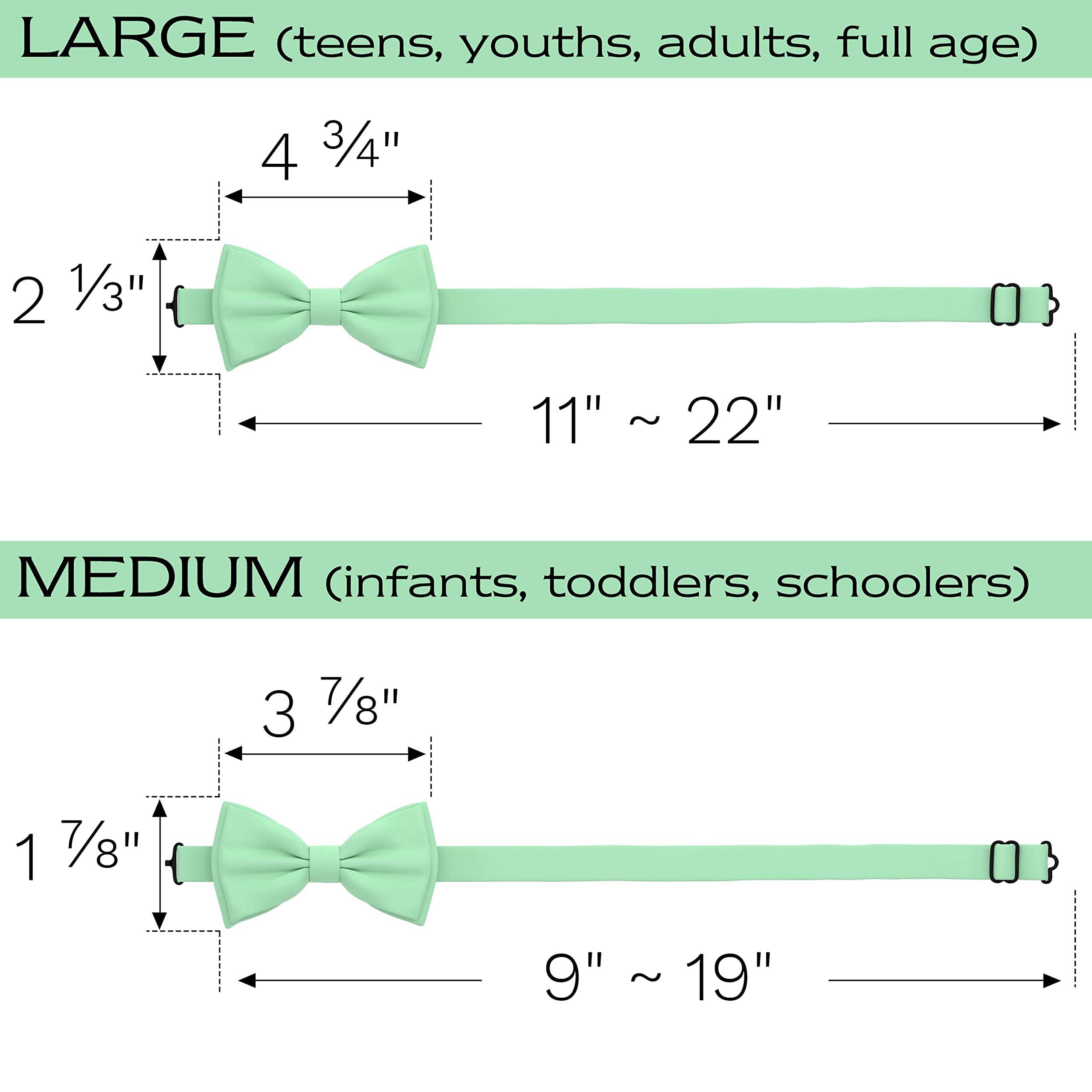 Adam Young Men's Bow Ties Pre-Tied Style Formal Satin Classic Bowtie for Tuxedo Faux Silk - Image 5