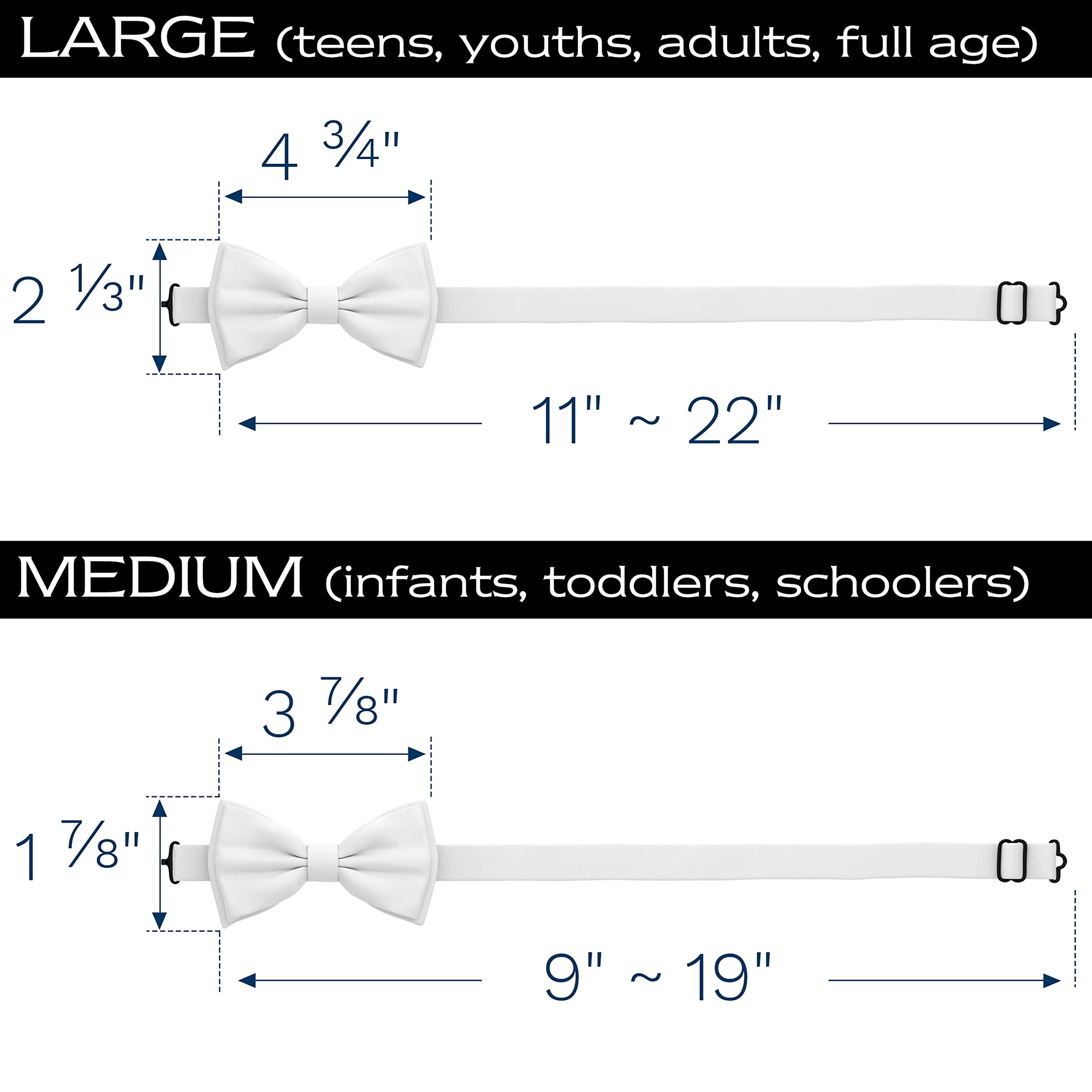 Adam Young Men's Bow Ties Pre-Tied Style Formal Satin Classic Bowtie for Tuxedo Faux Silk - Image 5