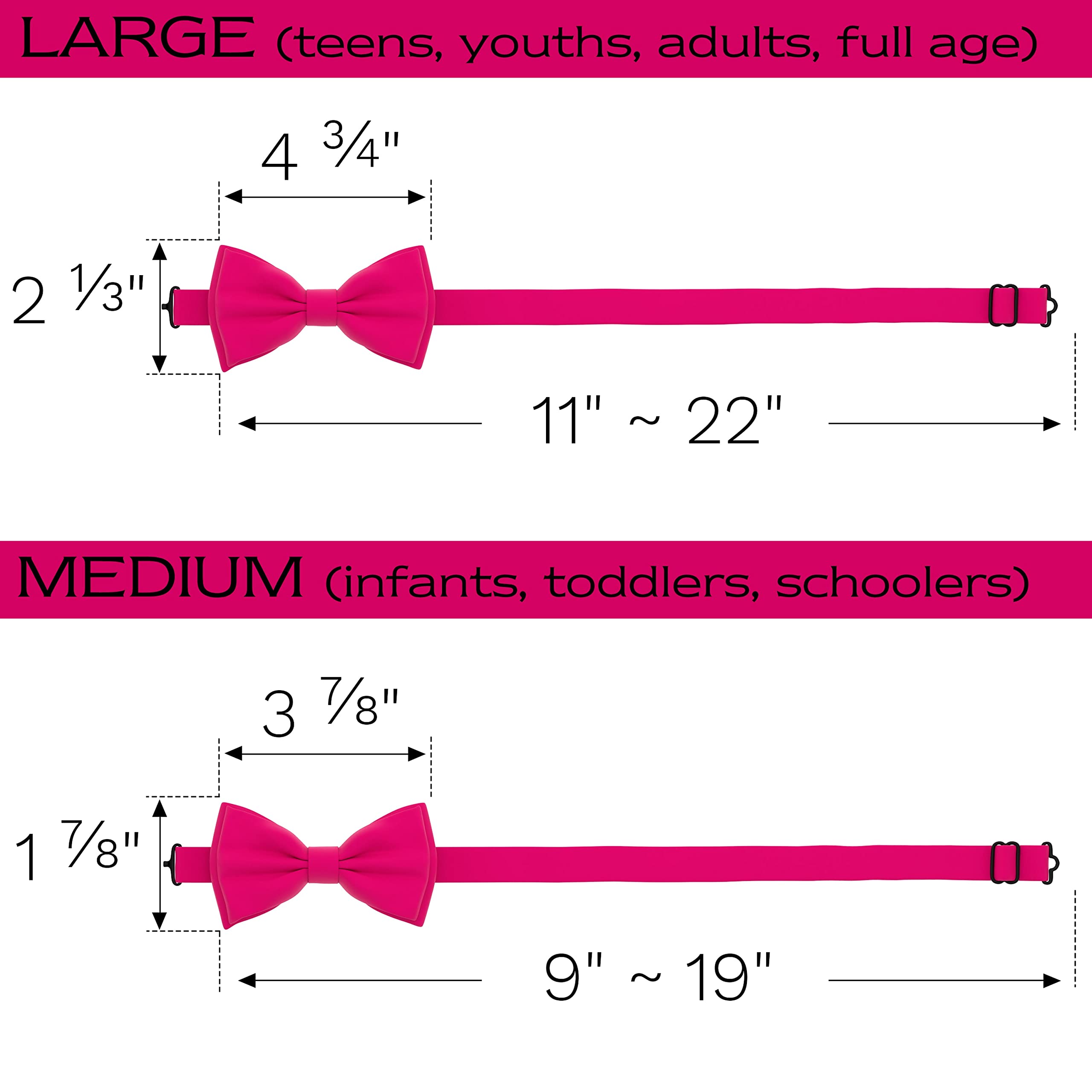 Adam Young Men's Bow Ties Pre-Tied Style Formal Satin Classic Bowtie for Tuxedo Faux Silk - Image 5