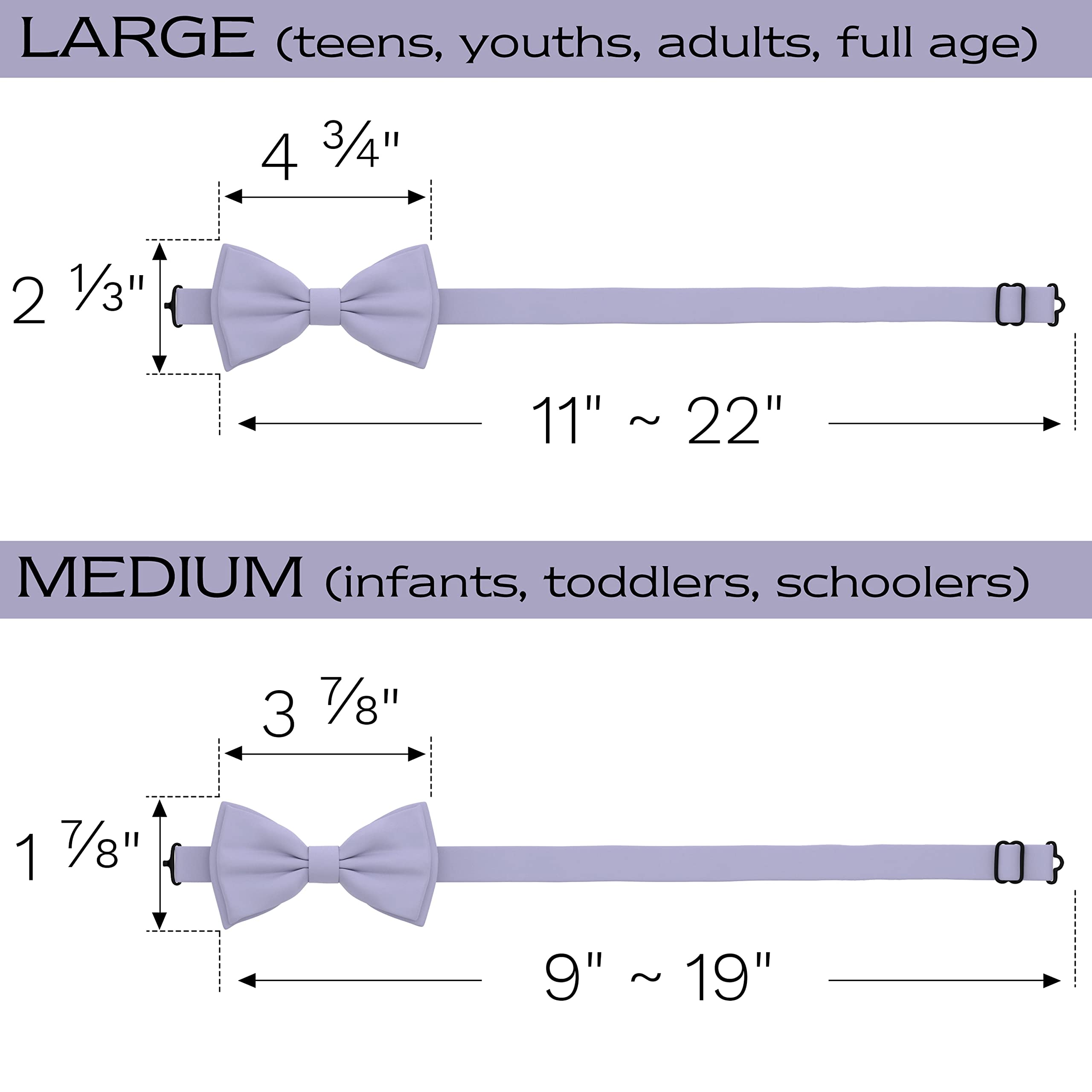 Adam Young Men's Bow Ties Pre-Tied Style Formal Satin Classic Bowtie for Tuxedo Faux Silk - Image 5