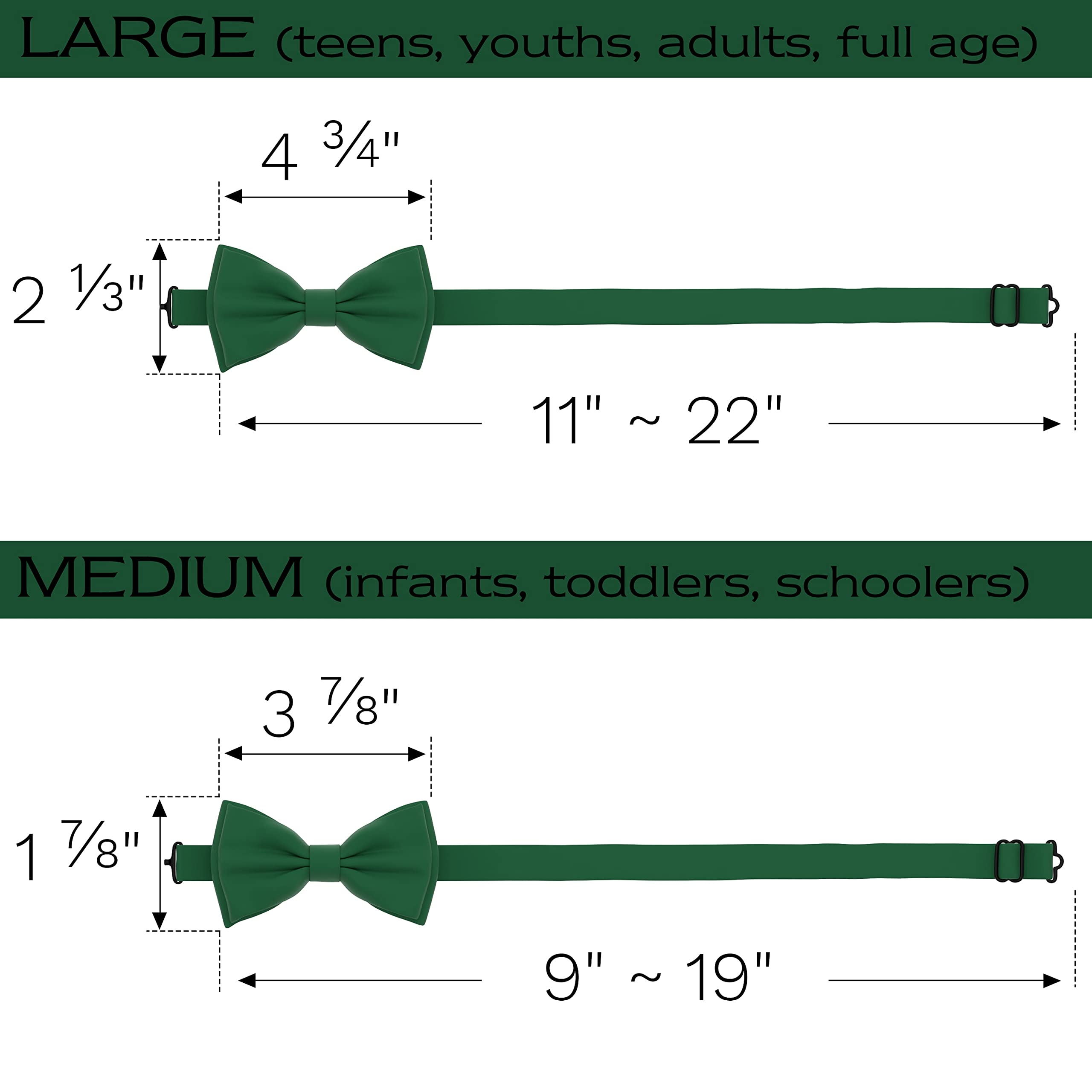 Adam Young Men's Bow Ties Pre-Tied Style Formal Satin Classic Bowtie for Tuxedo Faux Silk - Image 5