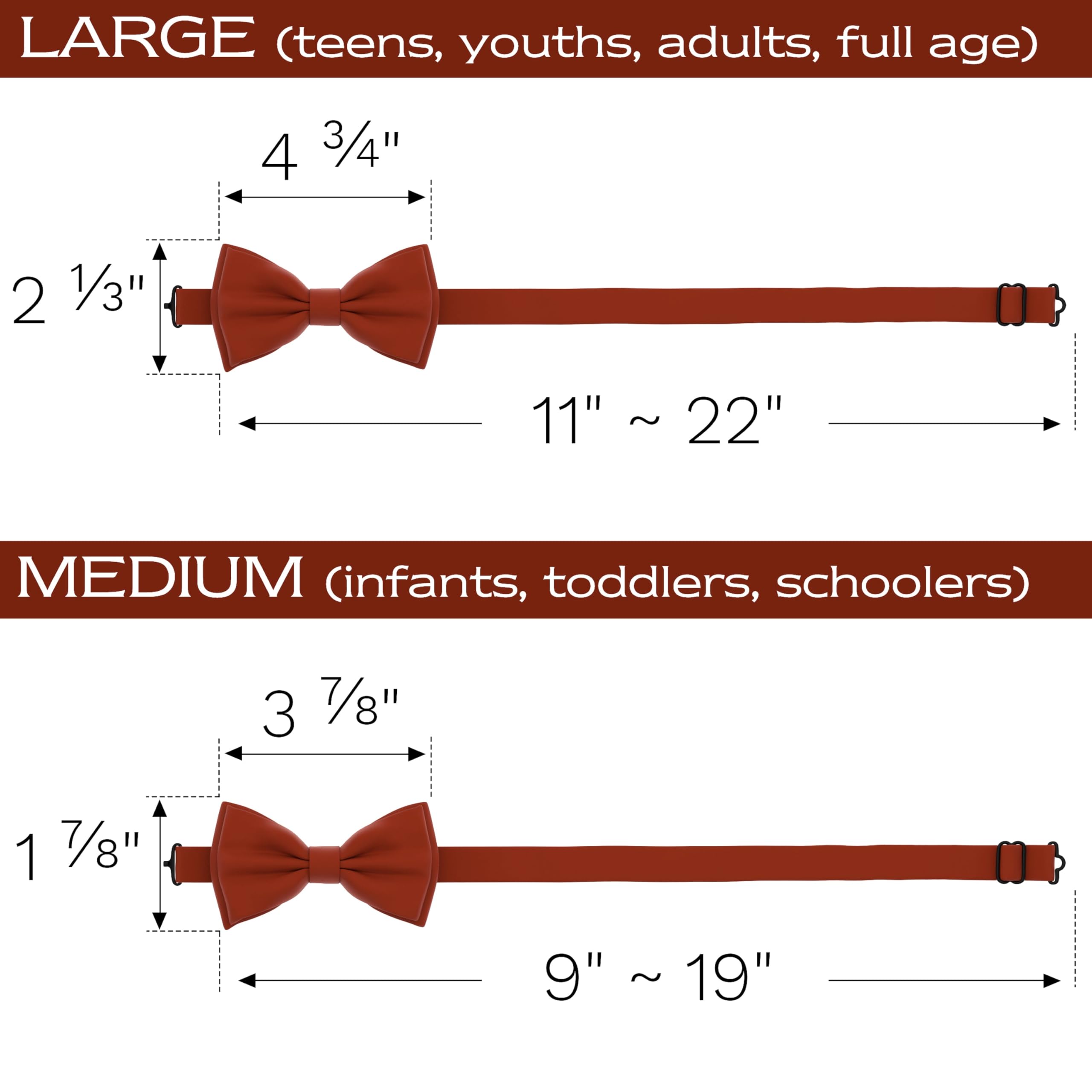 Adam Young Men's Bow Ties with Handkerchief & Cufflinks Pre-Tied Style Formal Satin Classic Bowtie for Tuxedo Faux Silk - Image 5