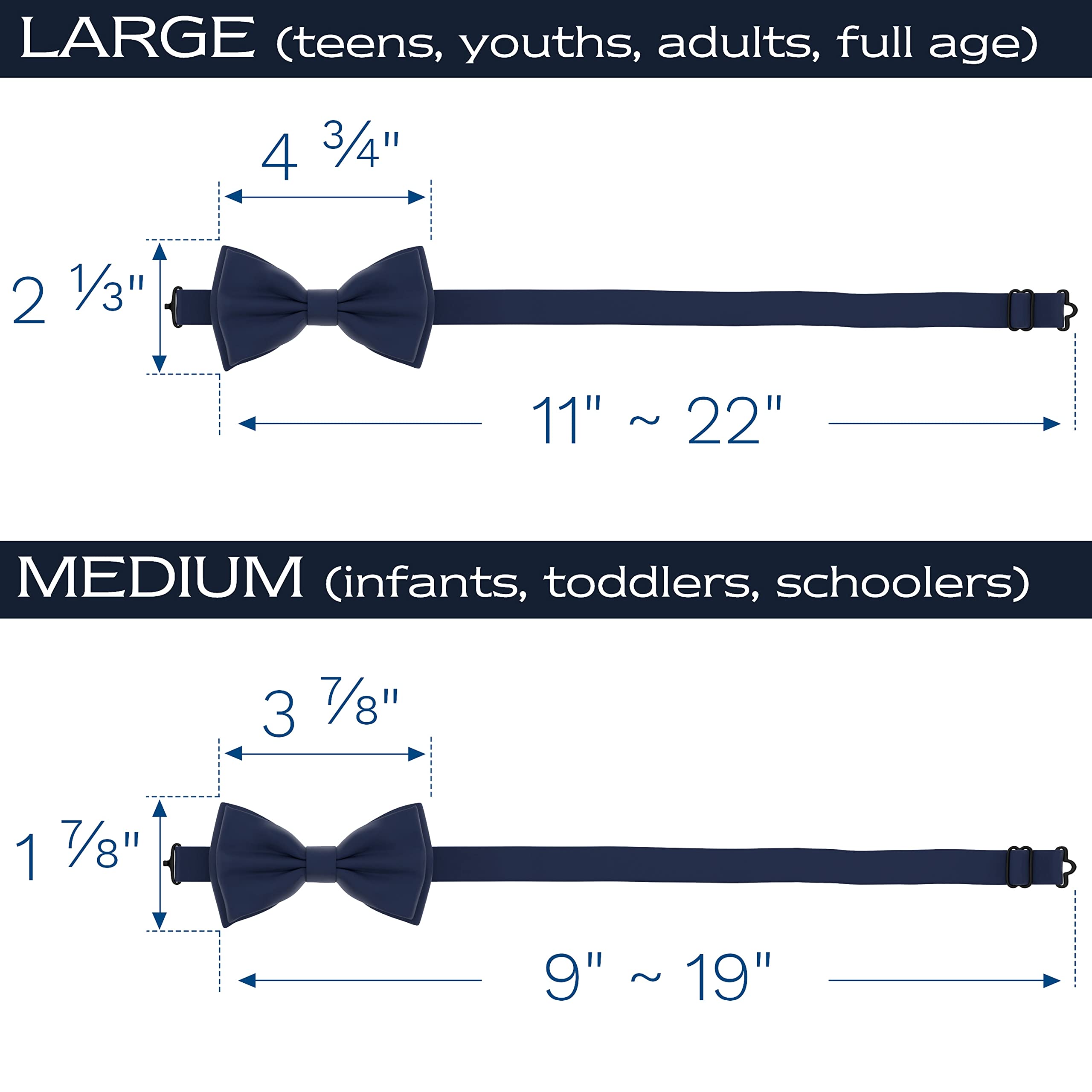 Adam Young Men's Bow Ties Pre-Tied Style Formal Satin Classic Bowtie for Tuxedo Faux Silk - Image 5