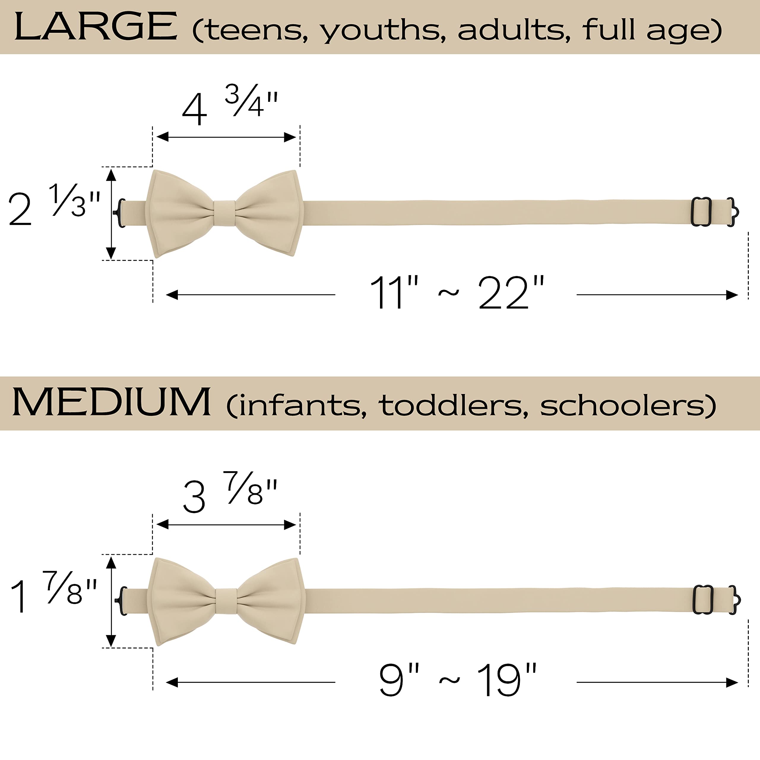 Adam Young Men's Bow Ties with Handkerchief & Cufflinks Pre-Tied Style Formal Satin Classic Bowtie for Tuxedo Faux Silk - Image 5