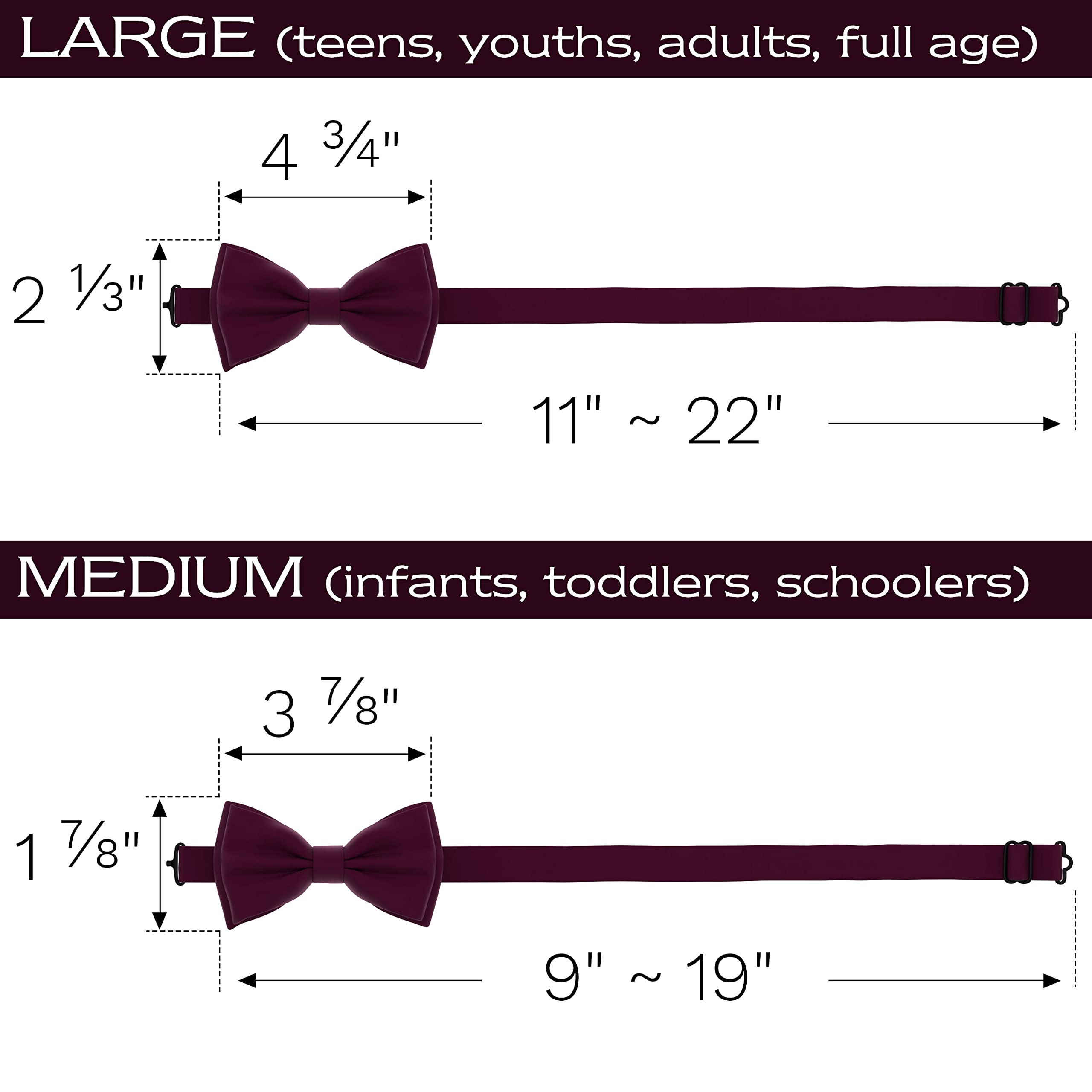 Adam Young Men's Bow Ties with Handkerchief & Cufflinks Pre-Tied Style Formal Satin Classic Bowtie for Tuxedo Faux Silk - Image 5