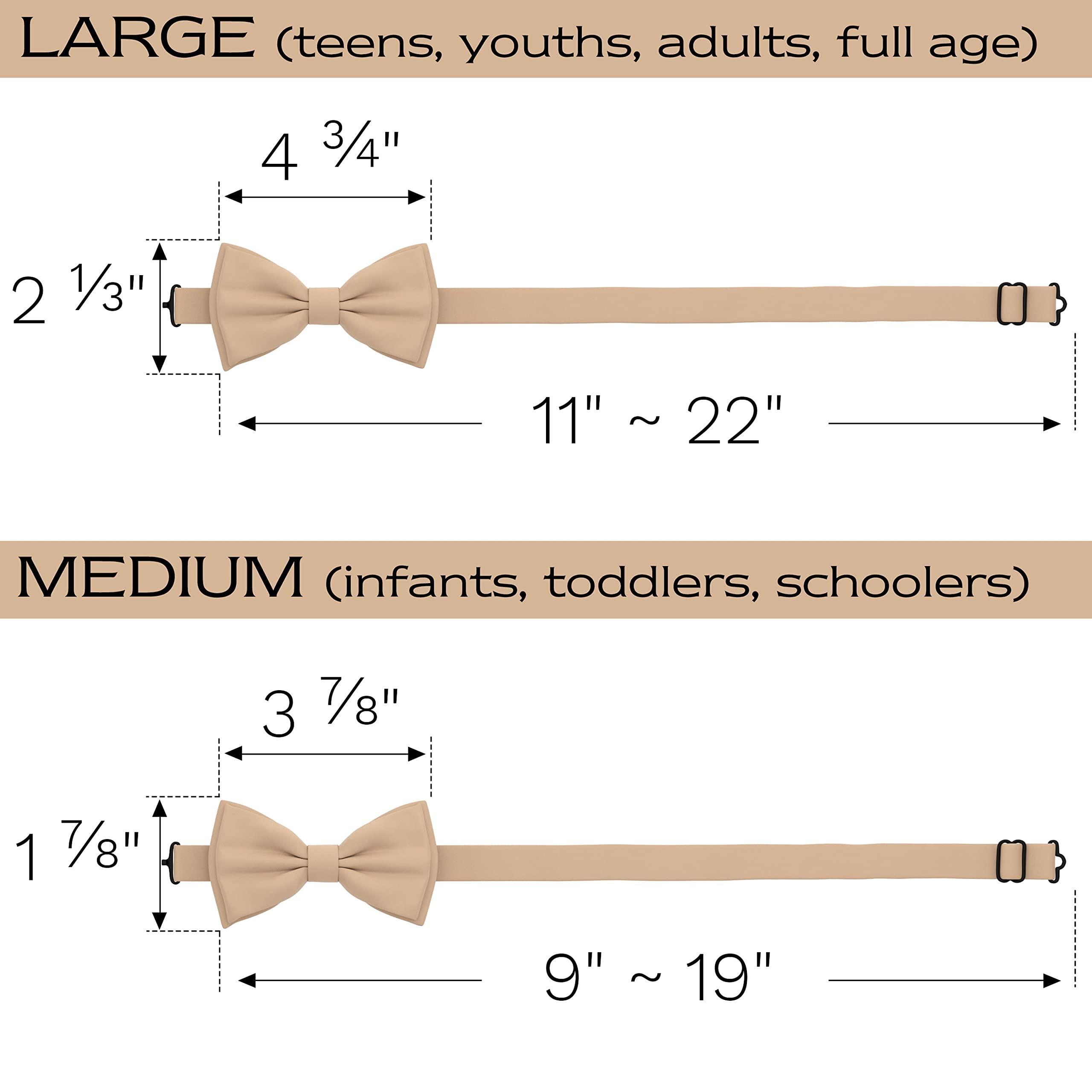 Adam Young Men's Bow Ties Pre-Tied Style Formal Satin Classic Bowtie for Tuxedo Faux Silk - Image 5