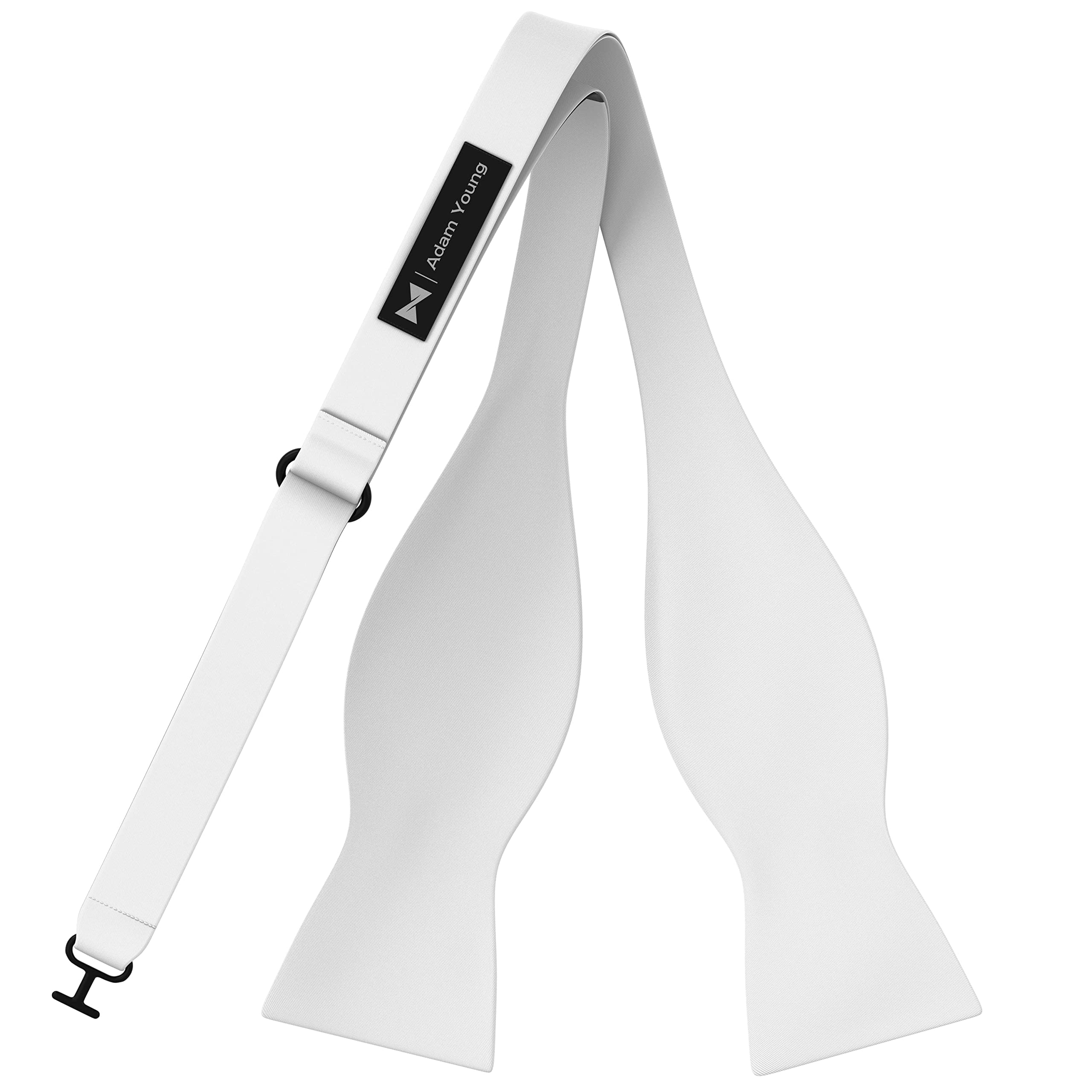 Adam Young Men's Self Tie Bow Tie Sets w/Pocket Squares & Cufflinks Sami-Glossy Satin Classy Bowtie for Tuxedo Faux Silk - Image 3