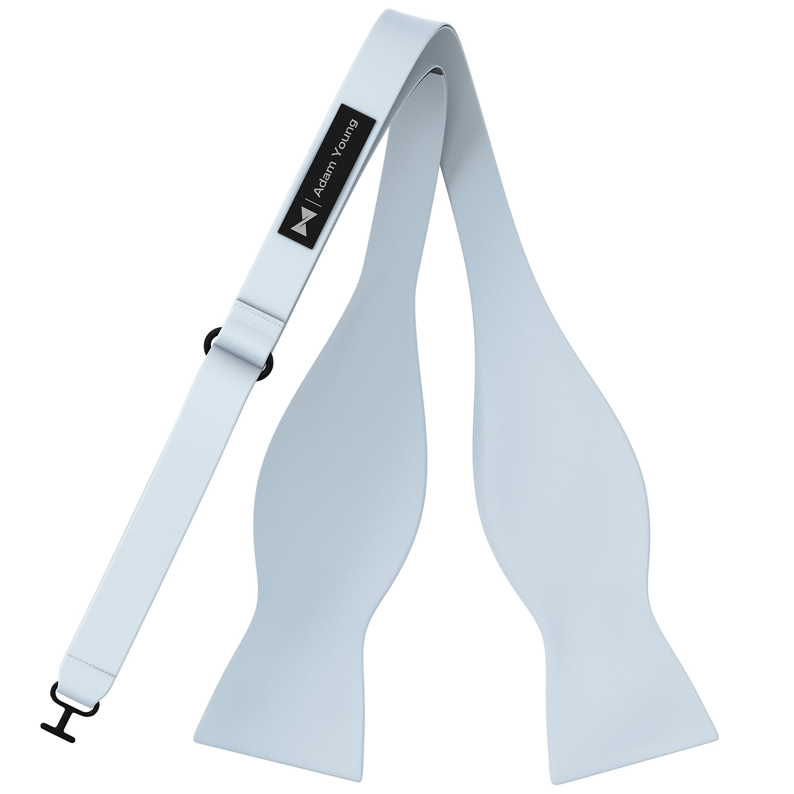 Adam Young Men's Self Tie Bow Tie with Pocket Squares Made of Sami-Glossy Satin Bowtie for Tuxedo Faux Silk - Image 3